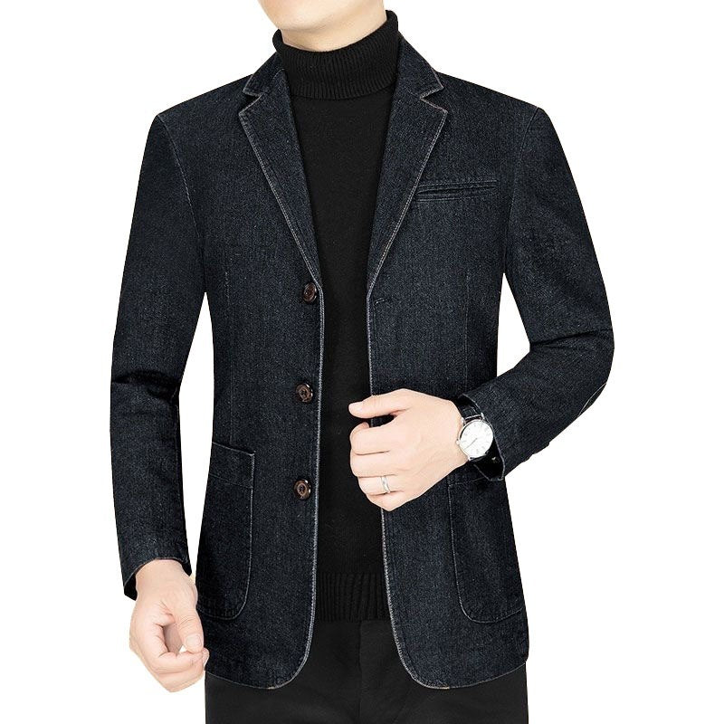 Spring And Autumn New Men's Denim Suit Jacket