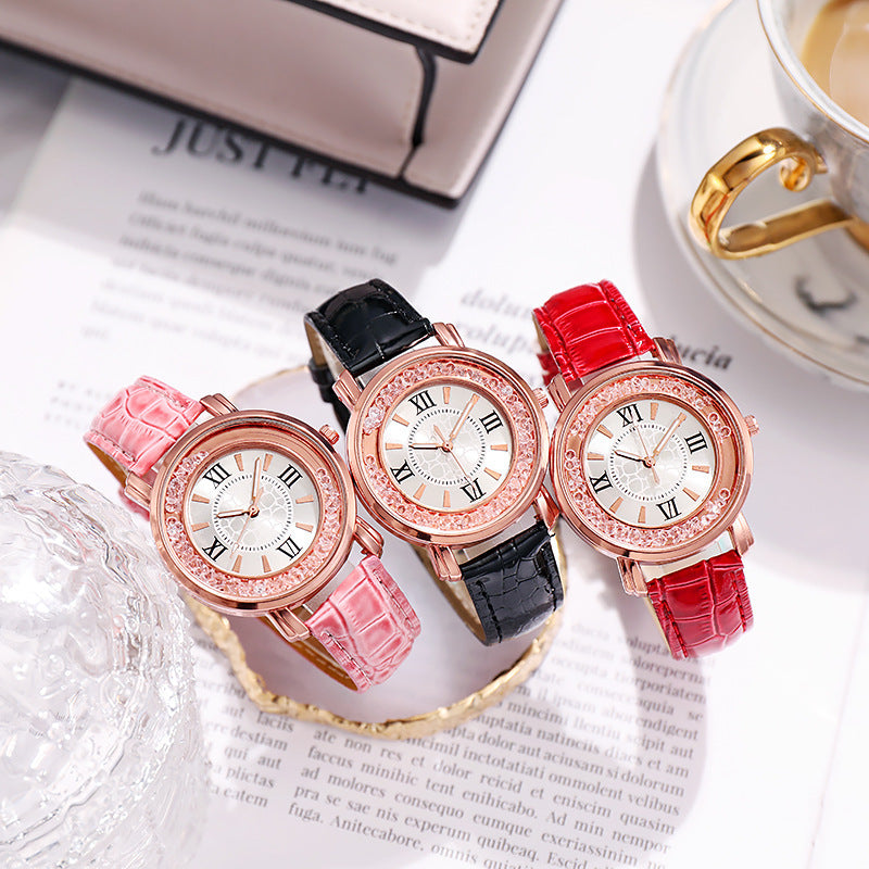 Quicksand Beads Watch Female Belt Quartz Watch