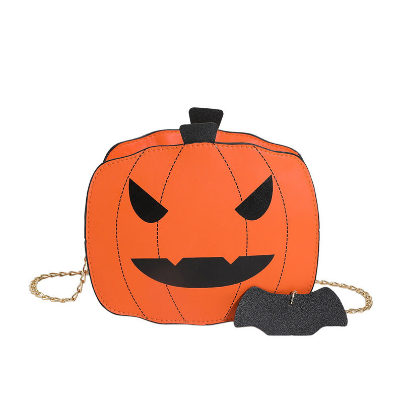 Halloween Cartoon Pumpkin Shoulder Bag For Girls Personality Funny Creative Chain Crossbody Bags Women