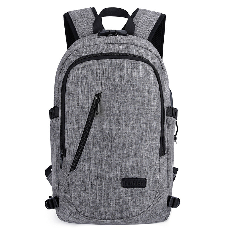 Backpack Men's Fixed Oxford Cloth Business Leisure Outdoor Backpack College Student Schoolbag Anti-theft Computer Bag