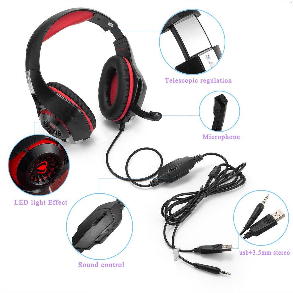 Beexcellent GM-1 Head-mounted Computer Mobile Gaming Gaming Headset PS4 Headset