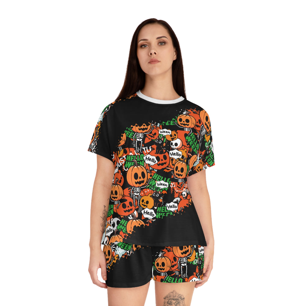 Copy of Copy of Halloween 01 Women's Short Pajama Set (AOP)