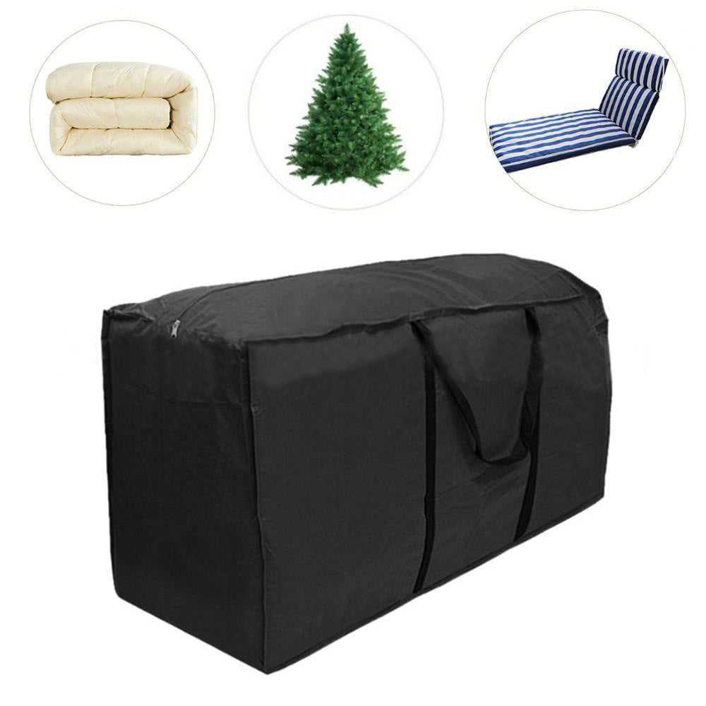 Black outdoor furniture cushion storage bag