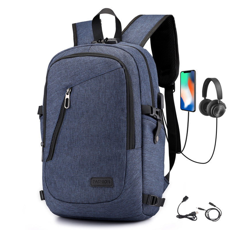 Everyday and traveller bag for travelling and office usage in light gray, black, dark blue.