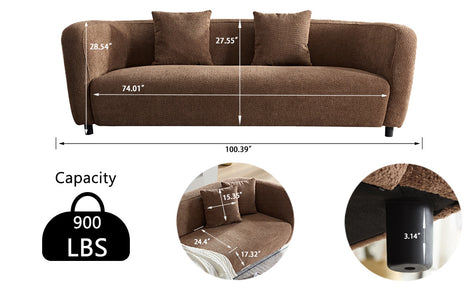 WKS6 white color plush sofa, 88.89* 35.04* 28.74