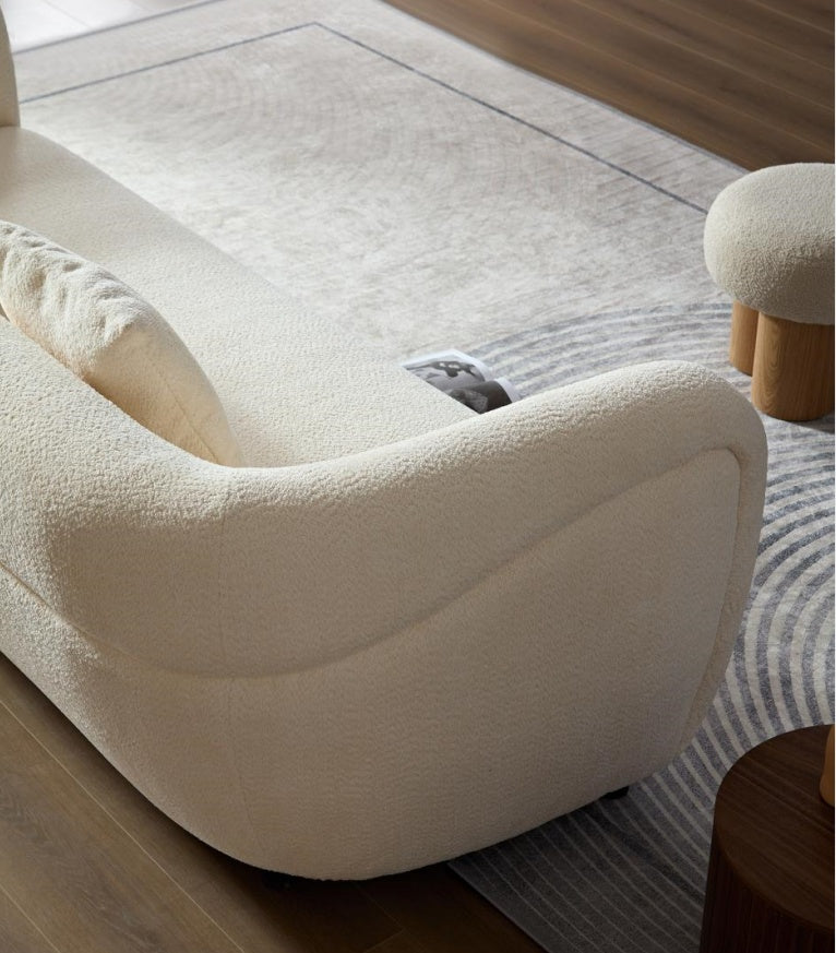 WKS6 white color plush sofa, 88.89* 35.04* 28.74