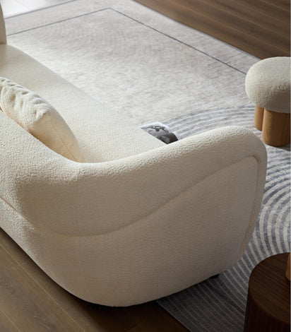 WKS6 white color plush sofa, 88.89* 35.04* 28.74