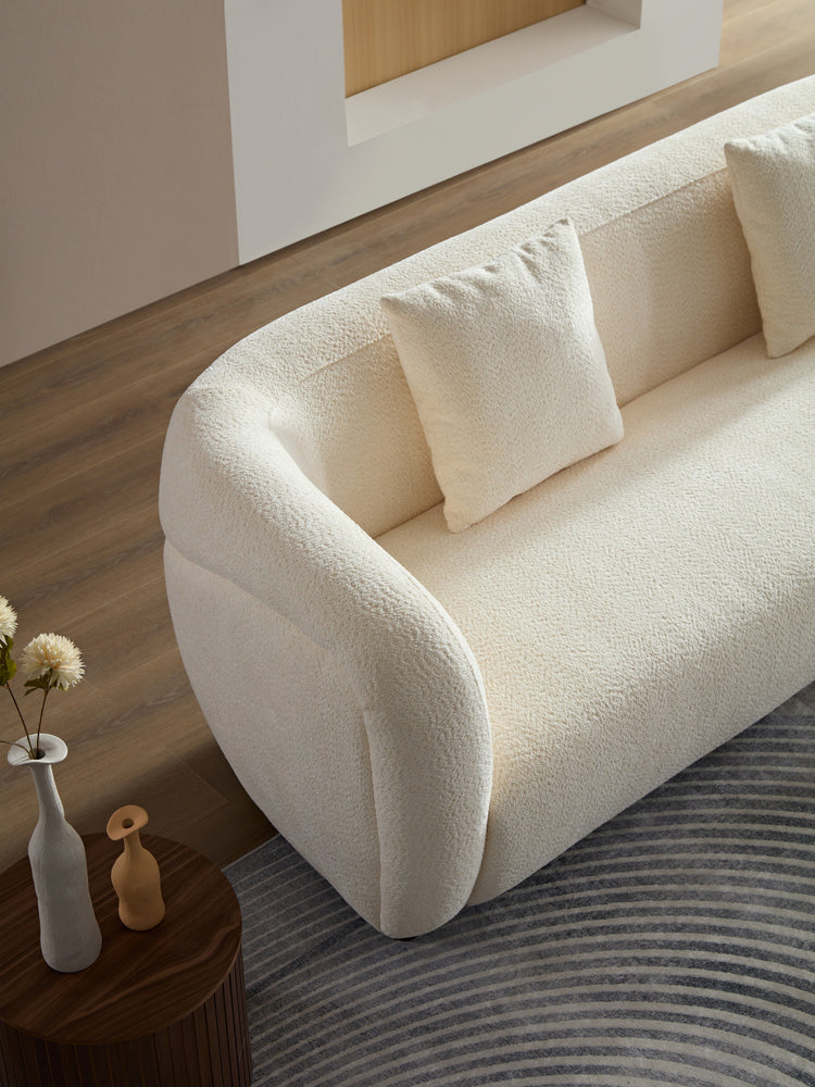 WKS6 white color plush sofa, 88.89* 35.04* 28.74