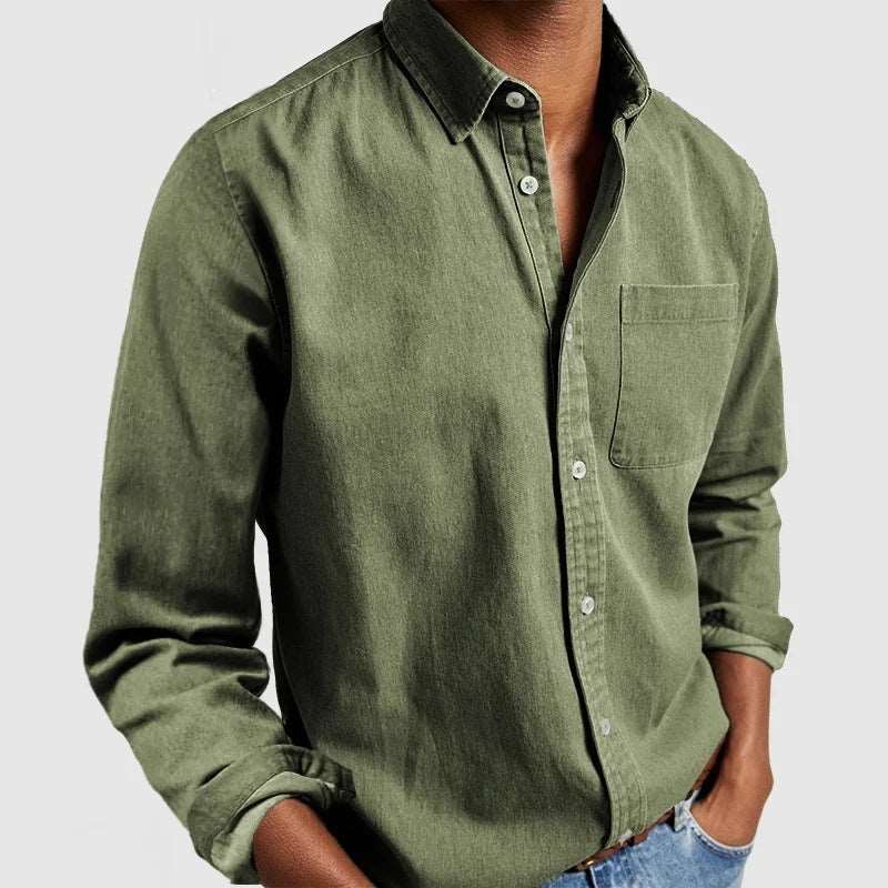 2024 Men's Shirt New Long Sleeve Lapel