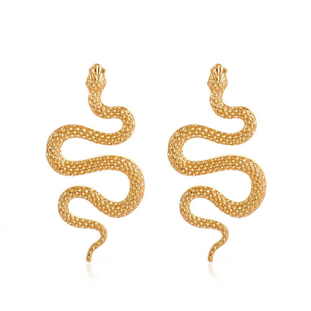 Exaggerated Three-dimensional Snake Earrings Fashion Punk