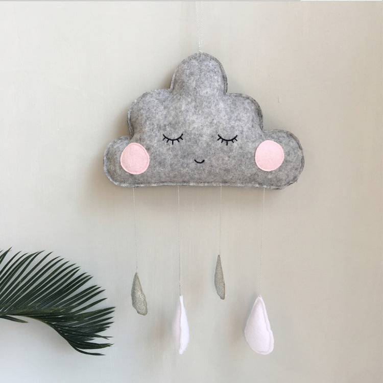 Cloud Ornaments Felt Raindrop Cloud Ornaments