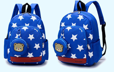 A small bear nursery school bag double shoulder bag