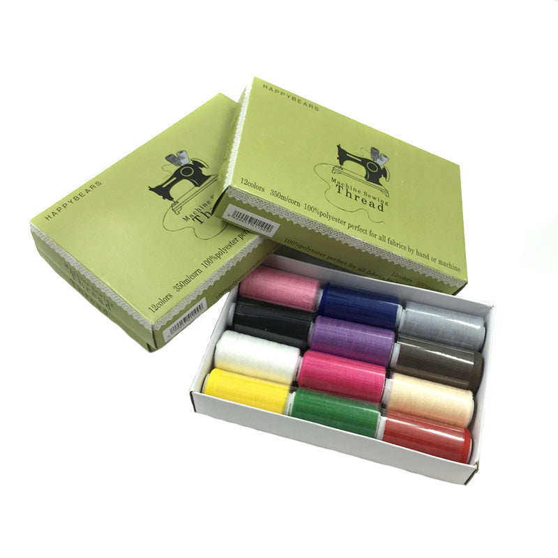 Boxed 12-color hand sewing thread