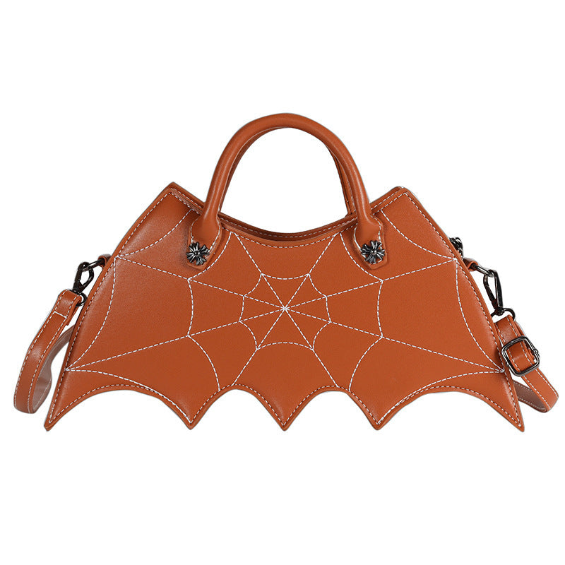 Halloween Spider Web Shape Shoulder Bags Personality Batgirl Tide Pu Handbags Fashoin Messenger Crossbody Bag