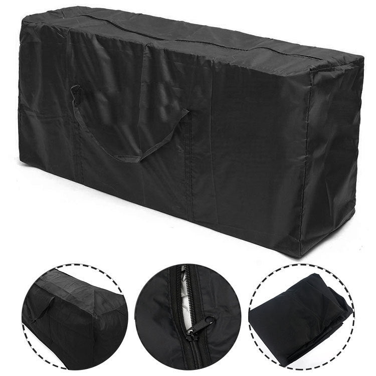 Black outdoor furniture cushion storage bag