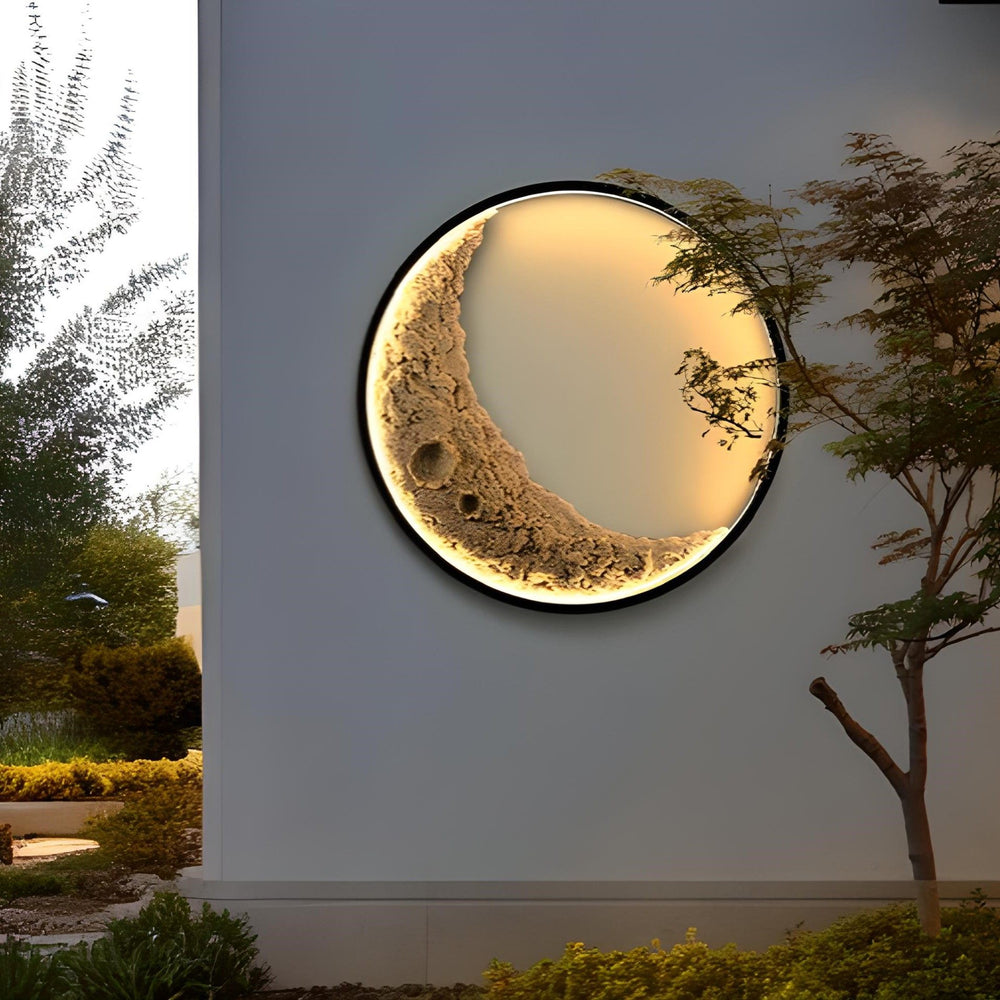 EP LIGHT Indoor Outdoor 3D Moon Wall Lamp Waterproof Moon Wall lights for Garen Patio Yard