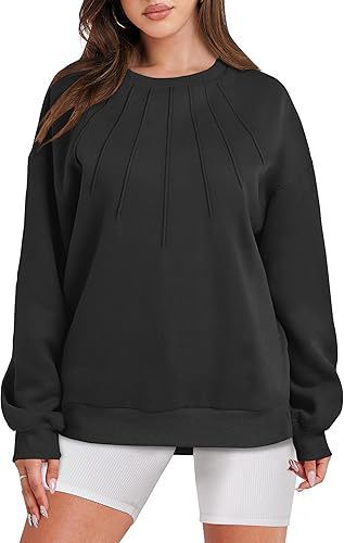 Loose-fitting Casual Round-neck Pleated Fashion Women's Sweater