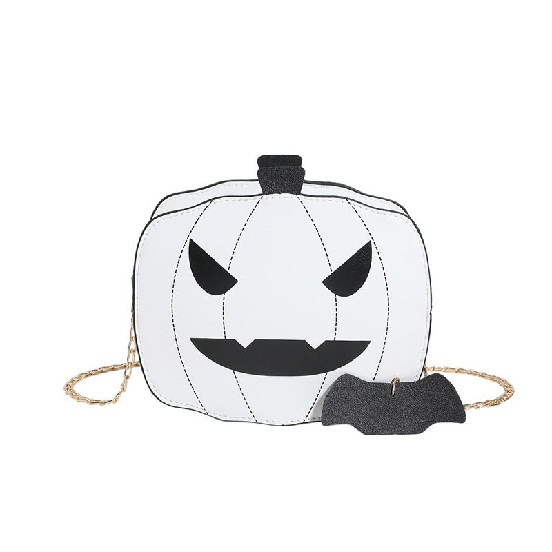 Halloween Cartoon Pumpkin Shoulder Bag For Girls Personality Funny Creative Chain Crossbody Bags Women