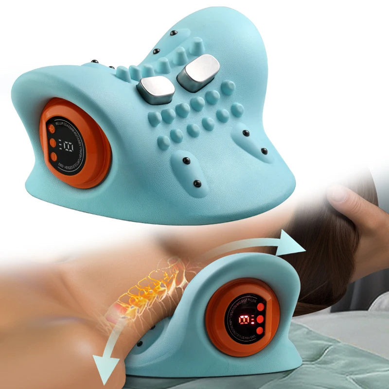 Neck Massager Adults Cervical Spine Relief Traction Portable Neck Head Acupuncture Point Massage Pillow