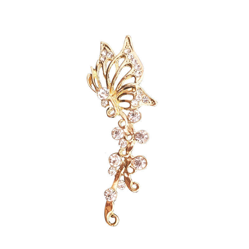 Creative Butterfly Hollow Unilateral Diamond Ear Cuff