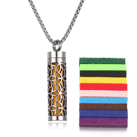 Aromatherapy Pendant Perfume Bottle Essential Oil Titanium Steel