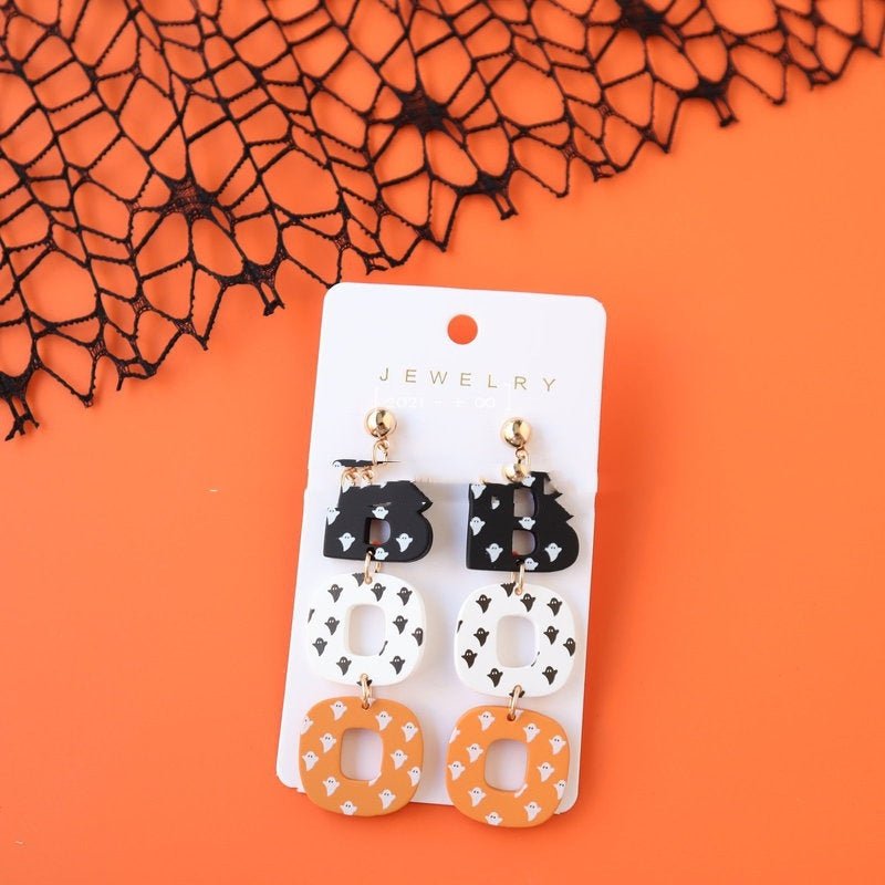 Halloween Polymer Clay Acrylic Paint Earrings