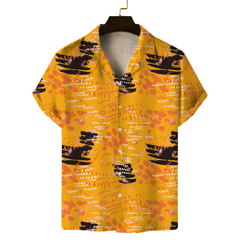 Hawaiian Modified Size Printed Men's Casual Beach Top