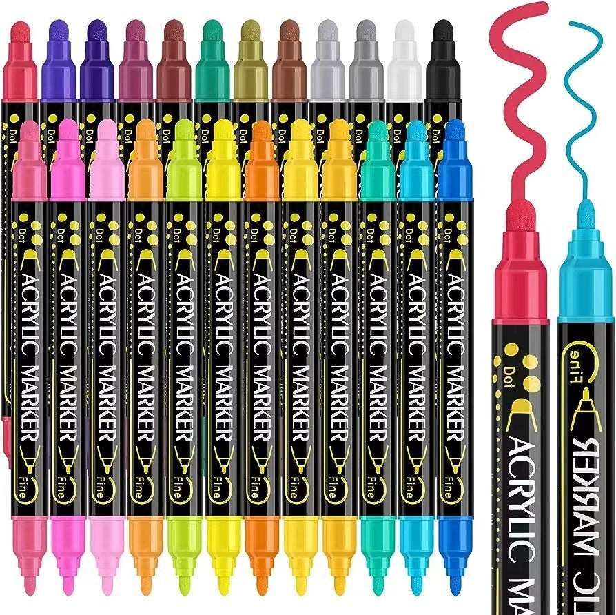 Acrylic Marker Pen Double-headed Stackable Water-based Paint Brush