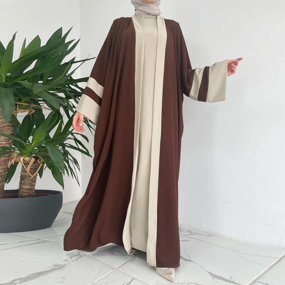 Women's Muslim Long Dress Abaya Two-piece Suit