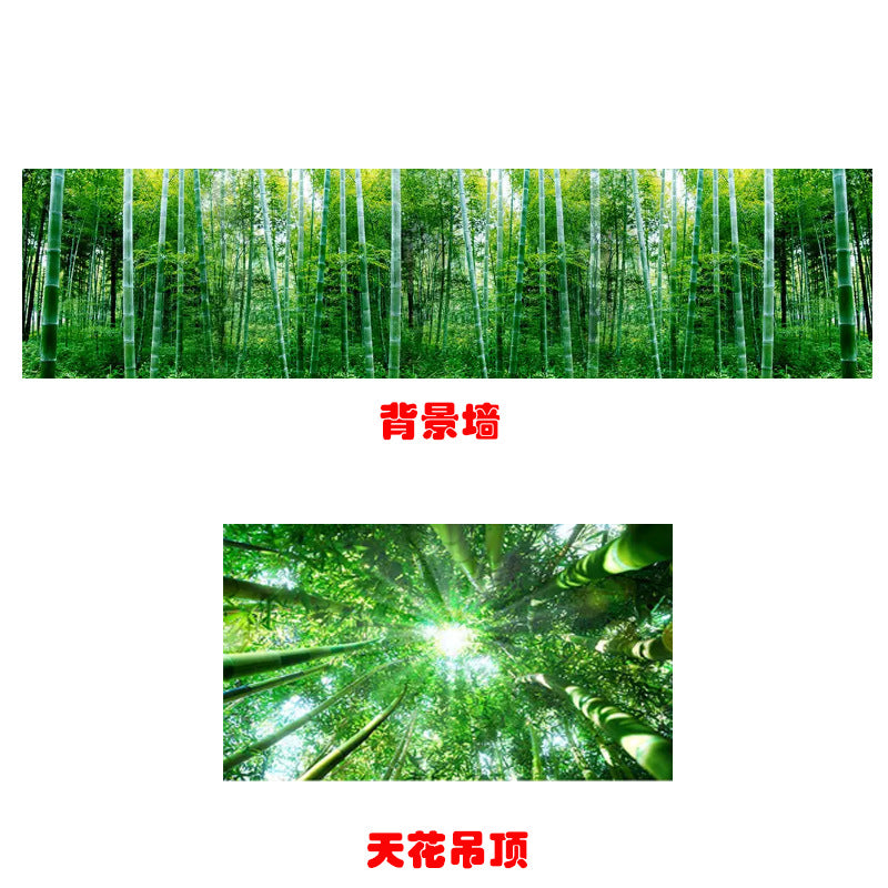 European-style Large Mural Pastoral Green Tree Ceiling Ceiling Wallpaper Simple 3D Space Background Wall