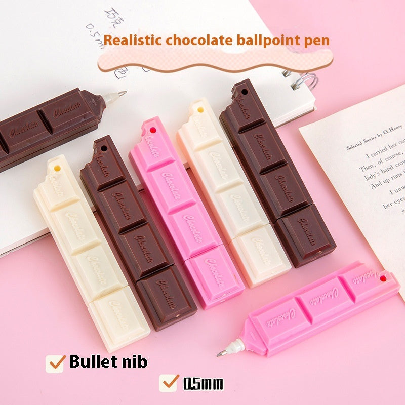 Creative Chocolate Ballpoint Pen Cartoon Simulation Food Student Studying Stationery Supplies