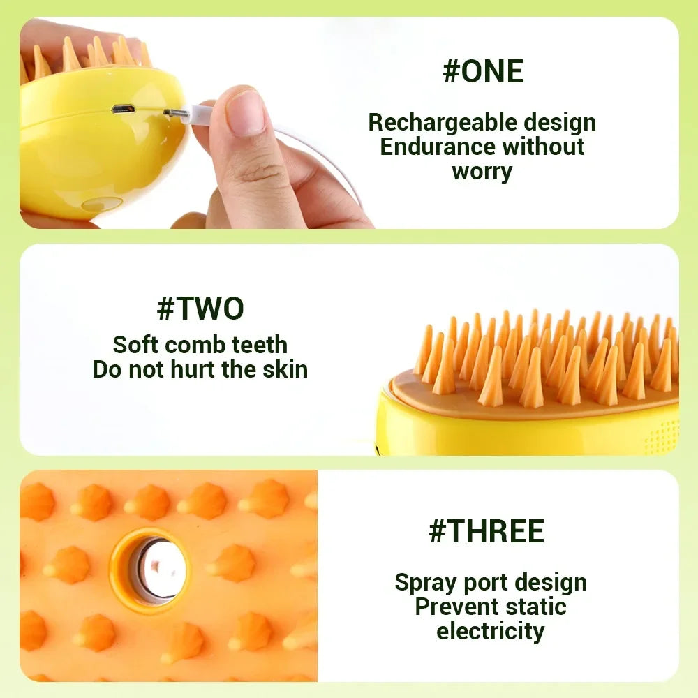 Plastic Mango Pet Combs For Dogs And Cats Electric Spray Brush Massage Comb