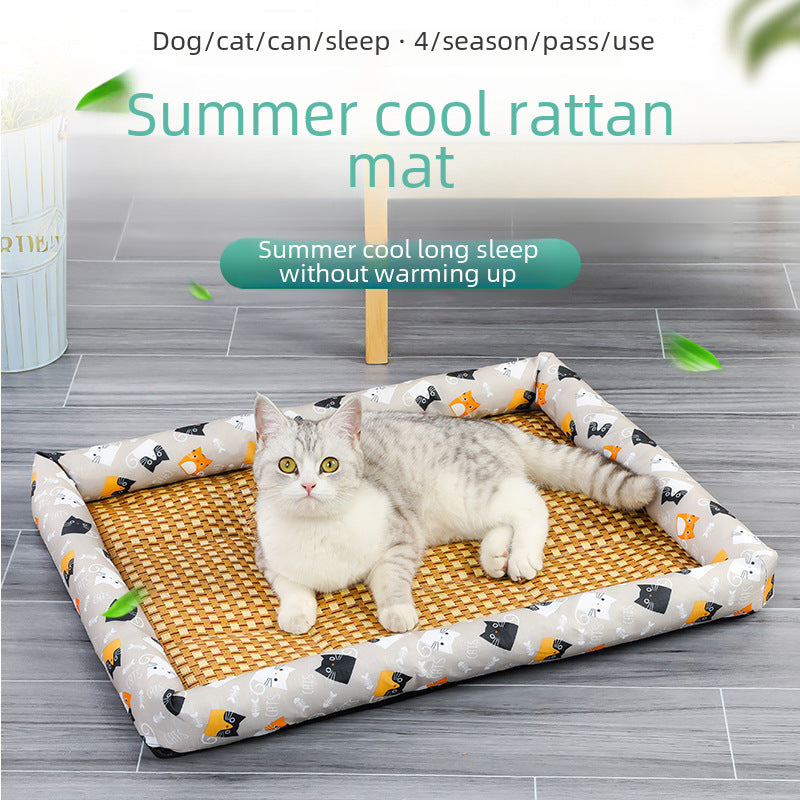 Factory Direct Pet Summer Sleeping Mat Cat Nest Dog Nest Pet Ice Mat Pet Sleeping Mat Pet Bed One-piece Delivery