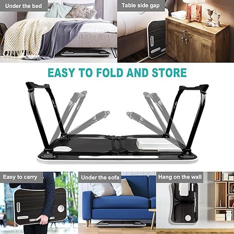 USB Bed Computer Desk Laptop Rechargeable Foldable Desk Bedroom Desk Student Dormitory Study Small Table