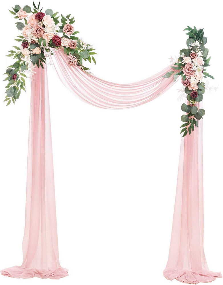 Wedding Arch Flower Four-piece Set Simulation Flower Wedding Flower Art Two Flowers Two Yarns Outdoor Decoration Scene Layout