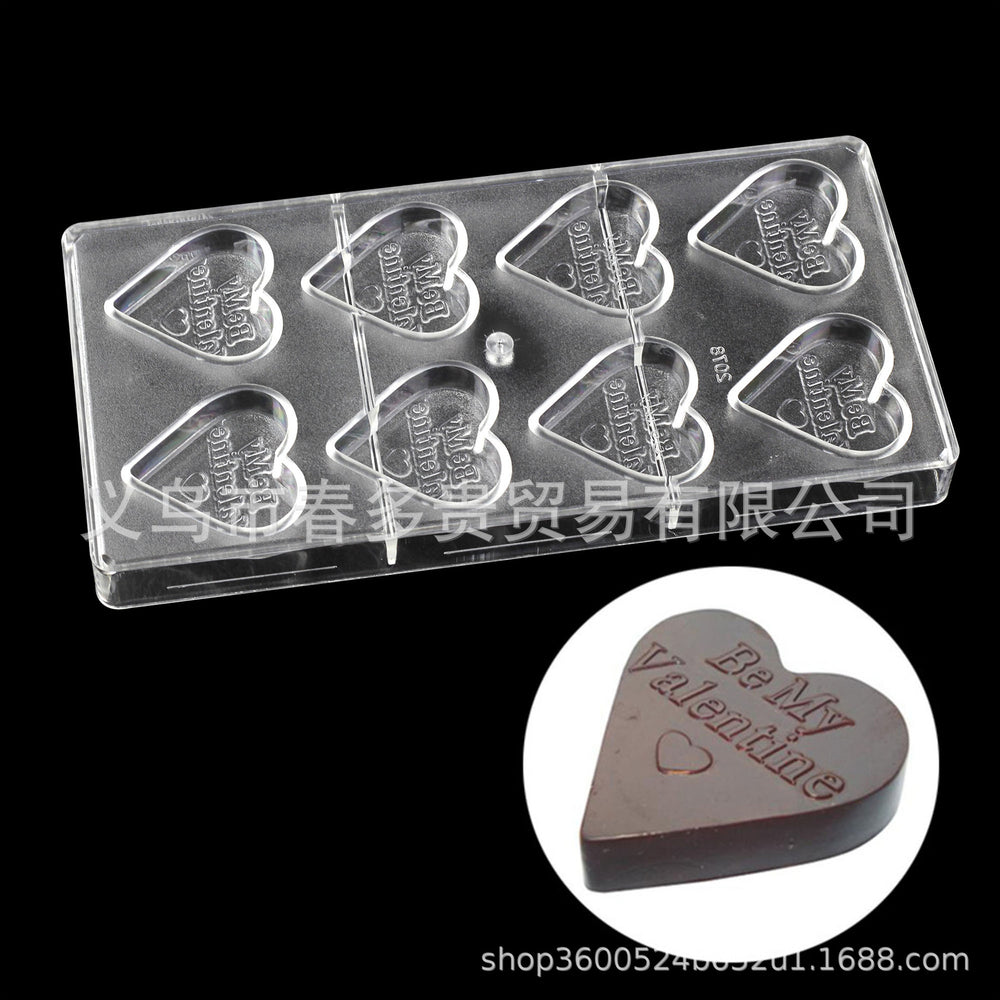 PE Chocolate Mold Square Lattice Round Love Egg Ice Chocolate Baking Tools A Variety Of Optional