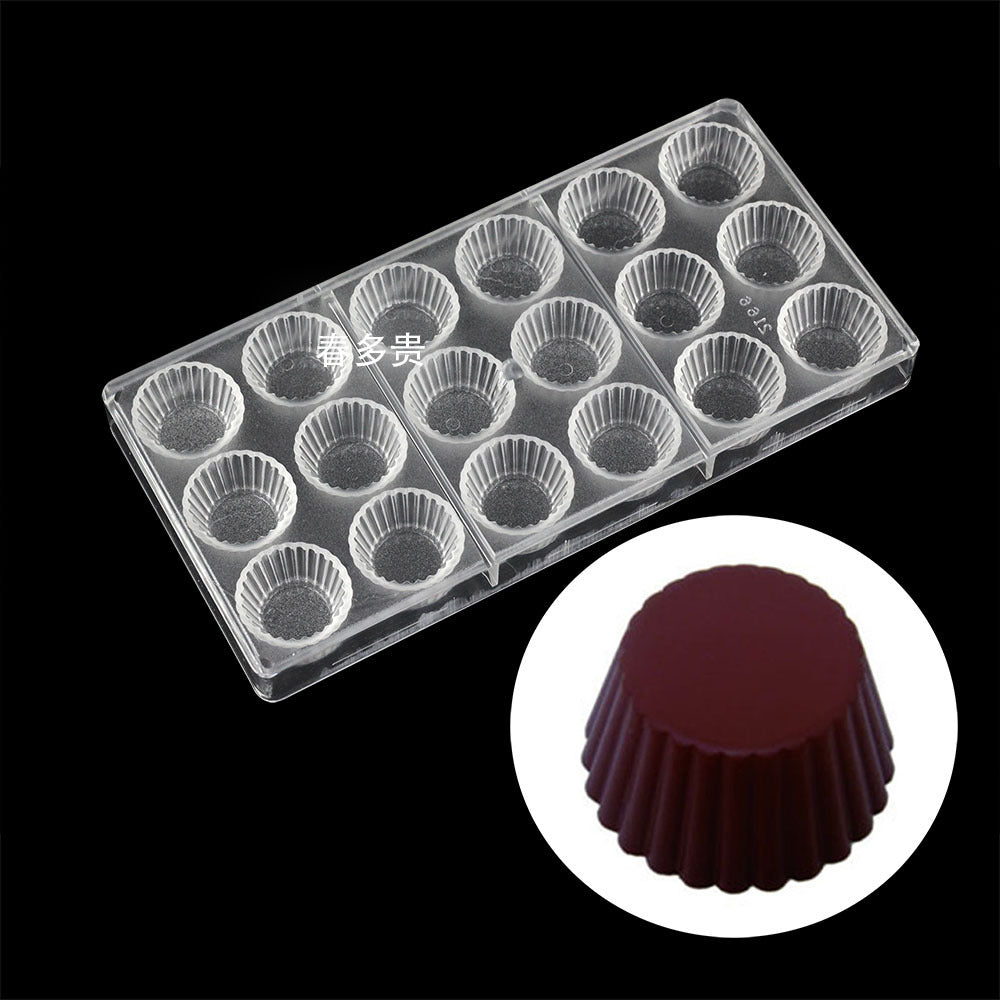 PE Chocolate Mold Square Lattice Round Love Egg Ice Chocolate Baking Tools A Variety Of Optional