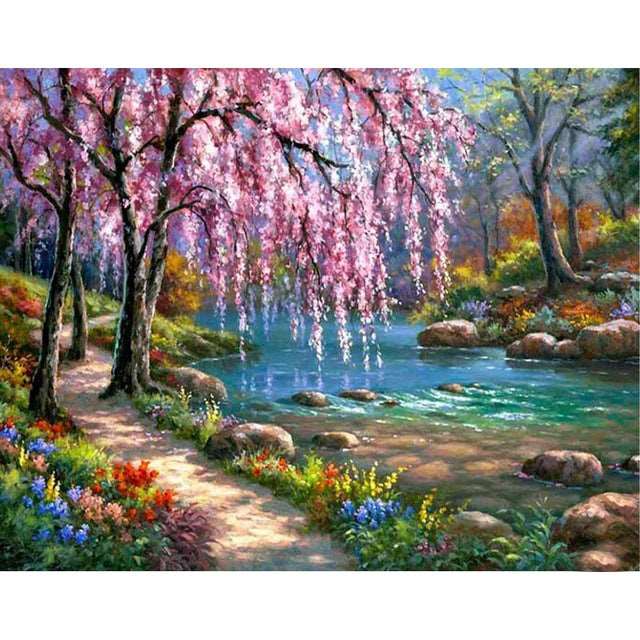 5d Diamond Painting Full Of Diamond Landscape Diamond Embroidery Decorative Painting