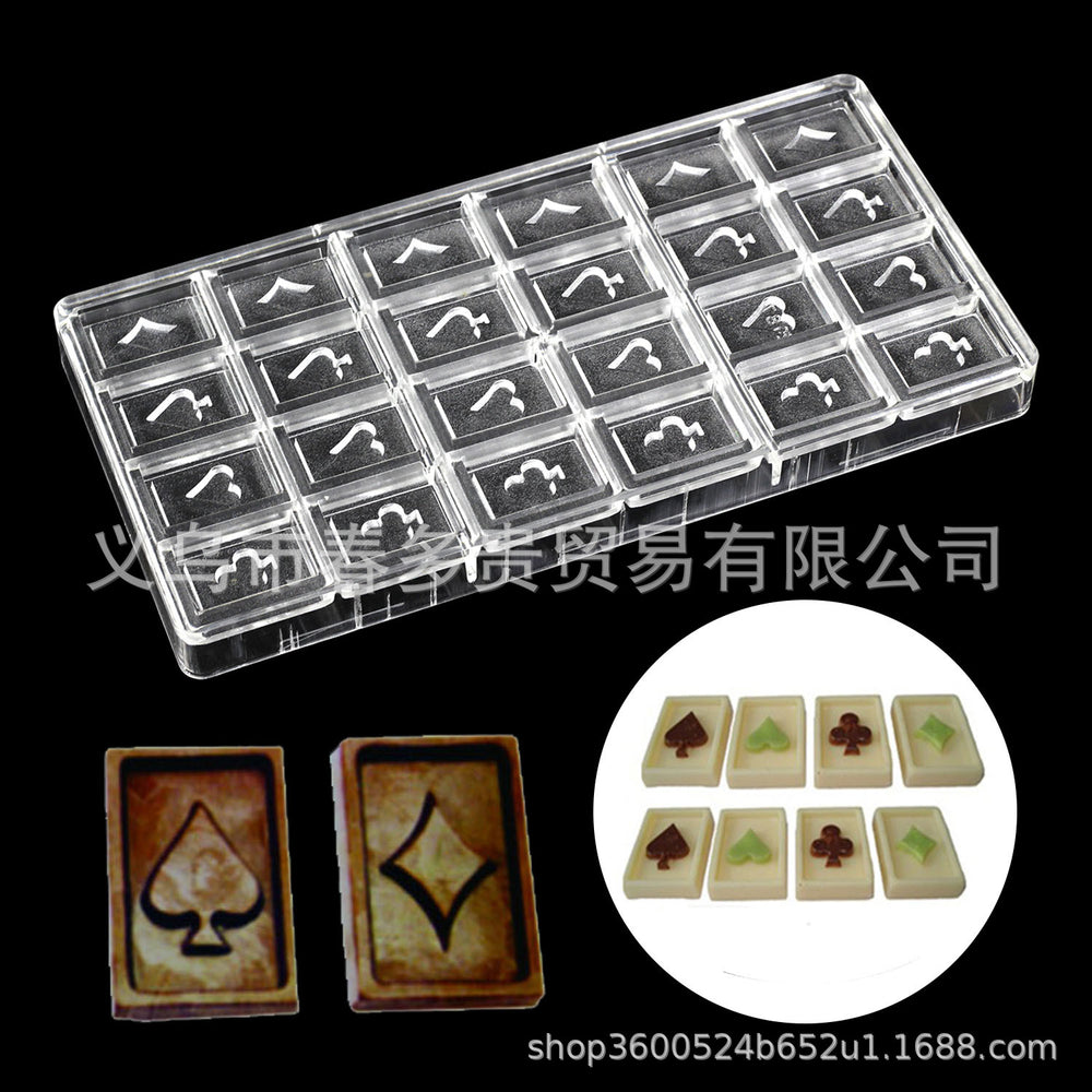 PE Chocolate Mold Square Lattice Round Love Egg Ice Chocolate Baking Tools A Variety Of Optional