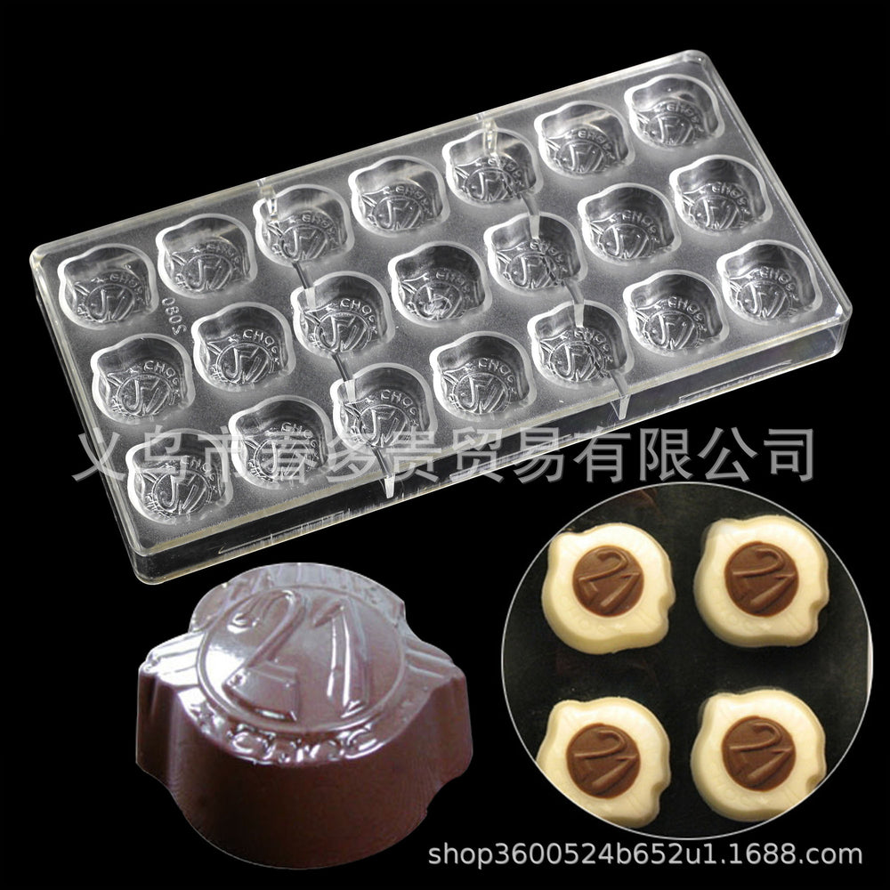 PE Chocolate Mold Square Lattice Round Love Egg Ice Chocolate Baking Tools A Variety Of Optional