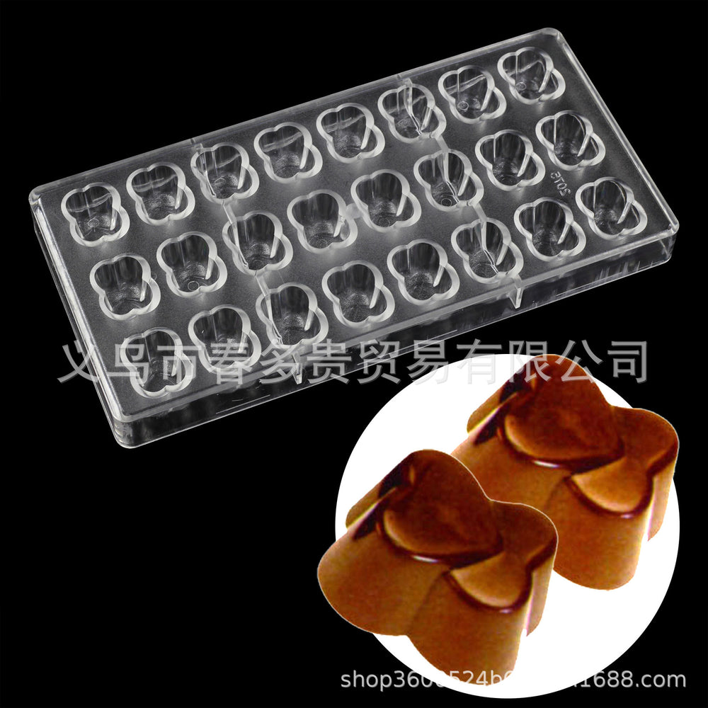 PE Chocolate Mold Square Lattice Round Love Egg Ice Chocolate Baking Tools A Variety Of Optional