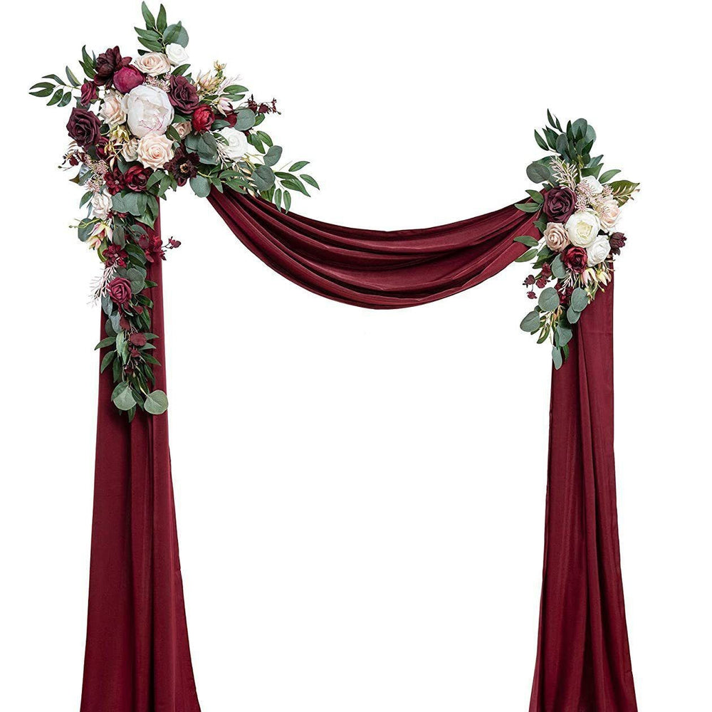 Wedding Arch Flower Four-piece Set Simulation Flower Wedding Flower Art Two Flowers Two Yarns Outdoor Decoration Scene Layout