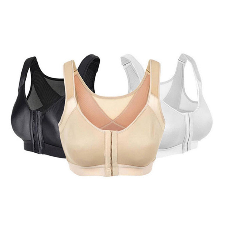 Cross-border European And American Front Buckle Sports Vest Wireless Adjustable Bra Running Yoga Sports Breathable Comfortable Underwear