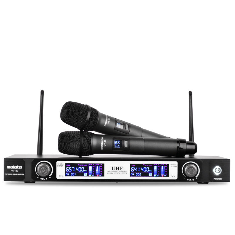 Wireless Microphone Ktv Singing Home Karaoke Microphone Computer Microphone VHF One For Two Wireless Microphone