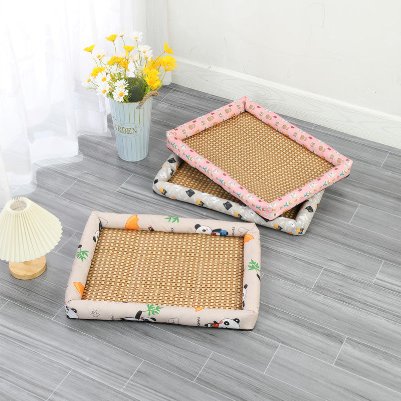 Factory Direct Pet Summer Sleeping Mat Cat Nest Dog Nest Pet Ice Mat Pet Sleeping Mat Pet Bed One-piece Delivery