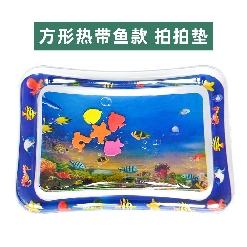 Cross-border Explosion-proof PVC Inflatable Water Mat Children's Baby Climbing Mat Pat Mat Water Injection Mat Toy Pat Le Cushion