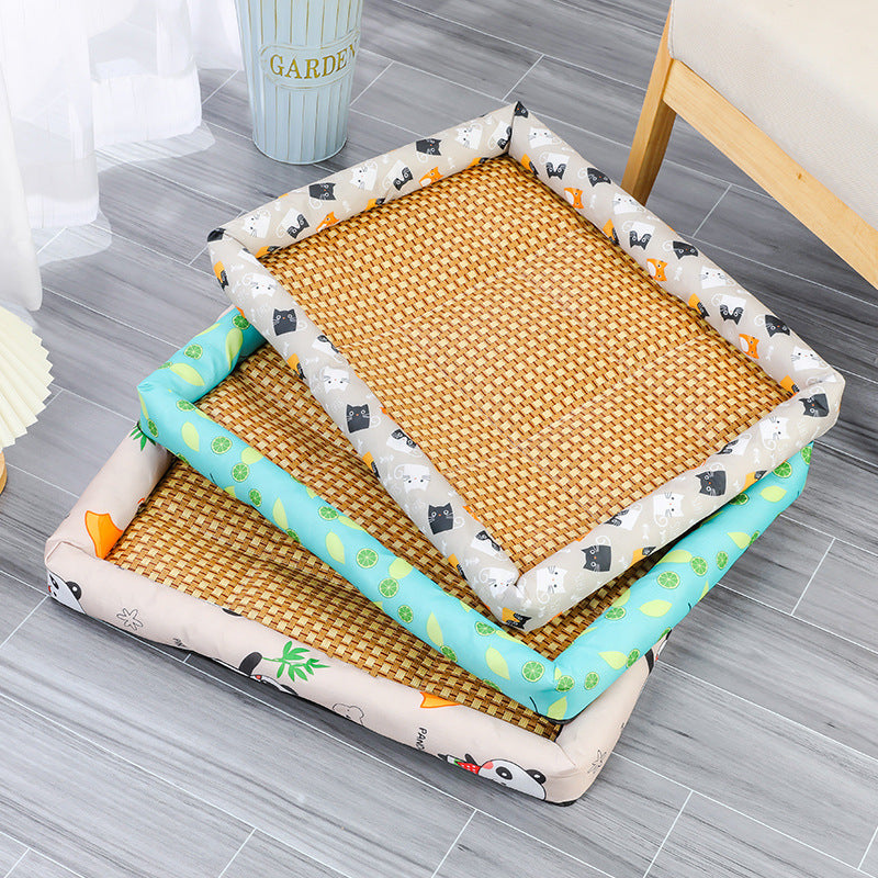 Factory Direct Pet Summer Sleeping Mat Cat Nest Dog Nest Pet Ice Mat Pet Sleeping Mat Pet Bed One-piece Delivery