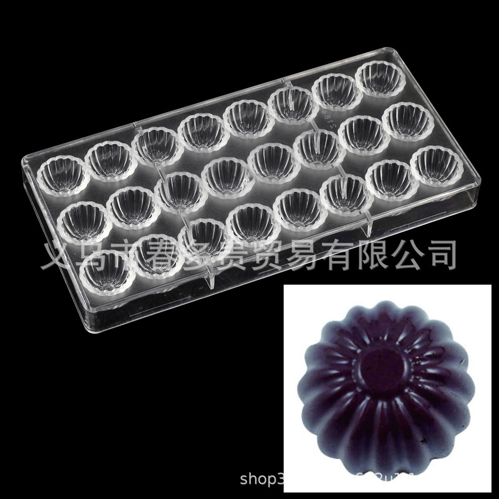 PE Chocolate Mold Square Lattice Round Love Egg Ice Chocolate Baking Tools A Variety Of Optional