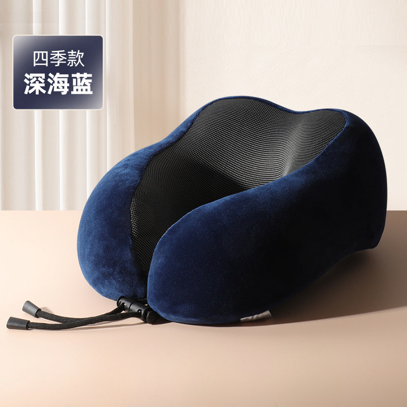 Memory Foam U-shaped Neck Pillow U-shaped Pillow Headrest Train Airplane Travel Office Sleeping Portable Neck Pillow Pillow