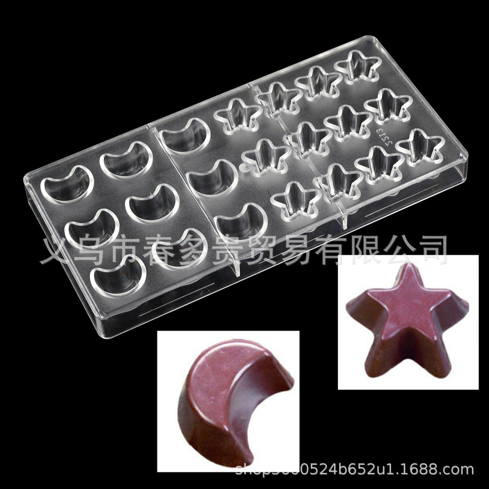 PE Chocolate Mold Square Lattice Round Love Egg Ice Chocolate Baking Tools A Variety Of Optional